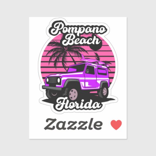 Pompano Beach, Florida Aufkleber (Blatt)