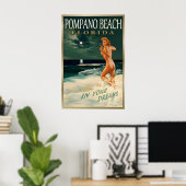 Pompano Beach FLORIDA Original Marilyn Monroe Poster (Heimbüro)