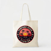 Pompano Beach Florida Retro Sunset Souvenir 80er Tragetasche (Vorne)