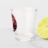 Pompano Beach Florida Retro Sunset Souvenir Schnapsglas (Rechts)