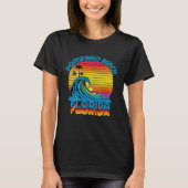 Pompano Beach Florida Retro Throwback Surf & Beach T-Shirt (Vorderseite)