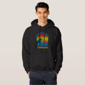 Pompano Beach Florida Retro Throwback Surf & Stran Hoodie (Vorne ganz)
