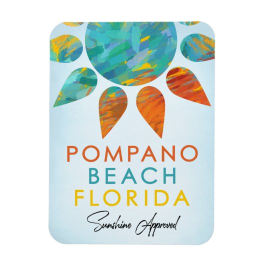 Pompano Beach Florida Sunshine Magnet (Vertikal)