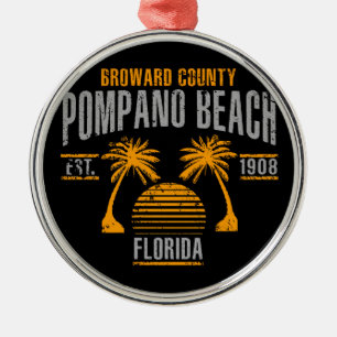 Pompano Beach Silbernes Ornament