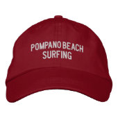 Pompano Beach Surfing Embroidered Baseball Hat Bestickte Baseballkappe (Vorderseite)