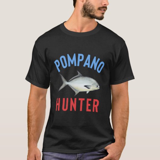 Pompano Hunter Surf Fishing Sand Flex Beach T-Shirt (Vorderseite)