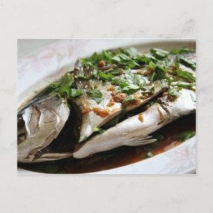 Pompano mit Dill Sauce Recipe Postkarte