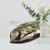 Pompano mit Dill Sauce Recipe Postkarte (Stehend Vorderseite)