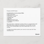 Pompano mit Dill Sauce Recipe Postkarte (Rückseite)