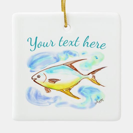 Pompano-Ornament Keramikornament (Vorderseite)