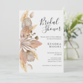 Pompas Grass Bridal Dusche Einladung Standard (Stehend Vorderseite)