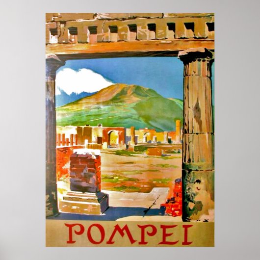 Pompei, archäologische Stätte, Italien Poster (Vorne)
