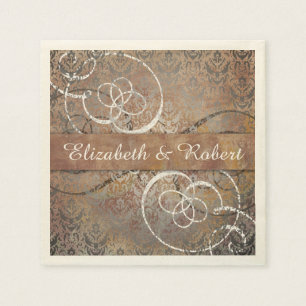 Pompei Damask Elegante Hochzeit der antiken Toskan Serviette