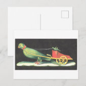 Pompei Fresco der Cricket Driving Bird Carriage Postkarte (Vorne/Hinten)