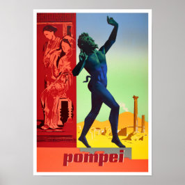 Pompei Italien Jahrgang Reise Poster