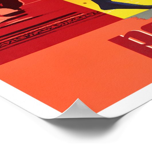 Pompei Italien Jahrgang Reise Poster (Ecke)