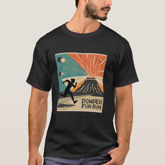Pompeii 79 AD Fun Run Vulkan Lover's Long Sleeve T-Shirt (Vorderseite)