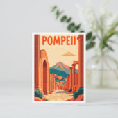 Pompeii Art Vintag Illustration Postkarte (Stehend Vorderseite)
