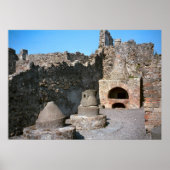 Pompeii, Bakery, with mill stones and oven Poster (Vorne)