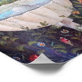 Pompeii Fresco von Pigeon über einem Brunnen Poster (Ecke)