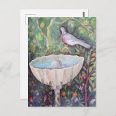 Pompeii Fresco von Pigeon über einem Brunnen Postkarte (Vorne/Hinten)