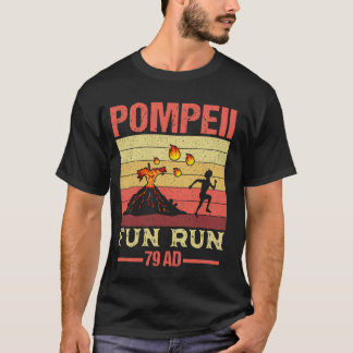 Pompeii Fun Run Marathon Geography Vulkanologe V T-Shirt