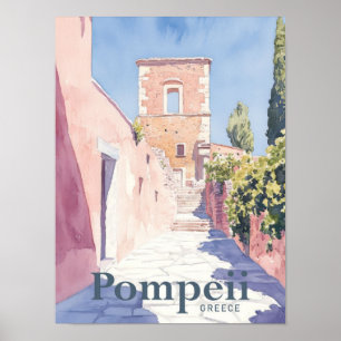 Pompeii Griechenland Wasserfarben Poster