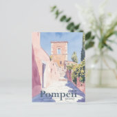 Pompeii Griechenland Wasserfarben Postkarte (Stehend Vorderseite)
