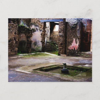Pompeii - Innenhof des antiken pompeischen Hauses Postkarte