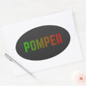 Pompeii Italien Minimalistisches Typografisches De Ovaler Aufkleber (Umschlag)