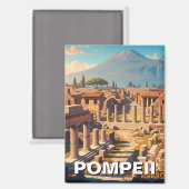 Pompeii Italien Monte Vesuvius Reisen Magnet (Vorderseite/Rückseite)