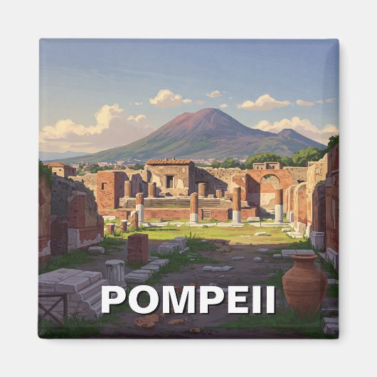Pompeii Italien Travel Magnet (Vorne)