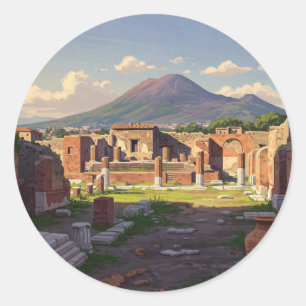 Pompeii Italien Travel Runder Aufkleber