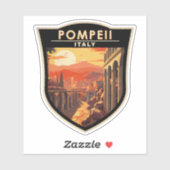 Pompeii Kampanien Italien Reisen Vintag Aufkleber (Blatt)