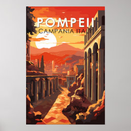 Pompeii Kampanien Italien Reisen Vintag Poster