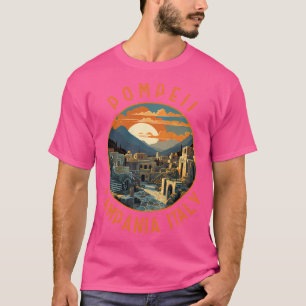 Pompeii Kampanien Italien Retro Distressed Circle T-Shirt