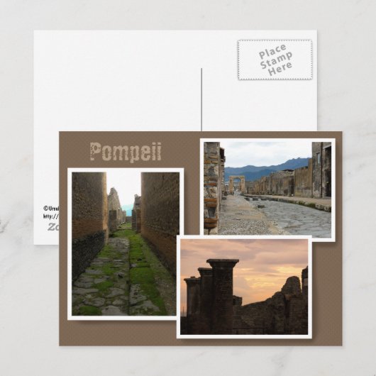 Pompeii Postkarte (Vorne/Hinten)