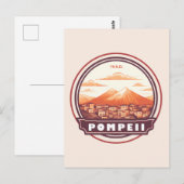 Pompeii Ruins Italien Reisen Abzeichen Postkarte (Vorne/Hinten)
