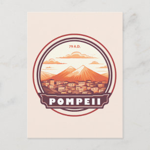 Pompeii Ruins Italien Reisen Abzeichen Postkarte