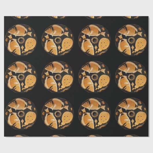 POMPEII-SAMMLUNG / FISCHE, OZEAN - MEERESLEBENSZEN GESCHENKPAPIER (Flach)