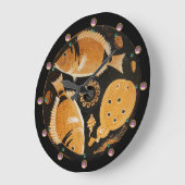 POMPEII-SAMMLUNG / FISCHE, OZEAN - MEERESLEBENSZEN GROßE WANDUHR (Winkel)