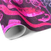 POMPEII-SAMMLUNG/MEERESLEBEN Rosa blaue autische Geschenkpapier (Rolleneckpunkt)