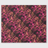 POMPEII-SAMMLUNG NIGHTINGALE MIT ROSE Pink Geschenkpapier (Flach)