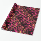 POMPEII-SAMMLUNG NIGHTINGALE MIT ROSE Pink Geschenkpapier (Ungerollt)