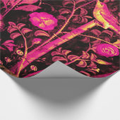 POMPEII-SAMMLUNG NIGHTINGALE MIT ROSE Pink Geschenkpapier (Ecke)