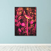 POMPEII-SAMMLUNG NIGHTINGALE MIT ROSE Pink Leinwanddruck (Insitu (Holzboden))