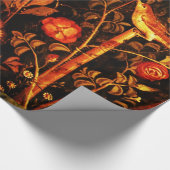 POMPEII-SAMMLUNG NIGHTINGALE MIT ROSE , rot Geschenkpapier (Ecke)