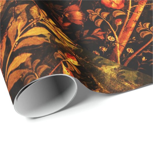 POMPEII-SAMMLUNG NIGHTINGALE MIT ROSE , rot Geschenkpapier (Rolleneckpunkt)