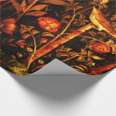 POMPEII-SAMMLUNG NIGHTINGALE MIT ROSE , rot Geschenkpapier (Ecke)