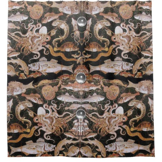 POMPEII-SAMMLUNG/OZEAN - MEERESLEBENSZENE DUSCHVORHANG (Vorderseite)